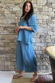 Andi Basket Linen Blend Top Denim